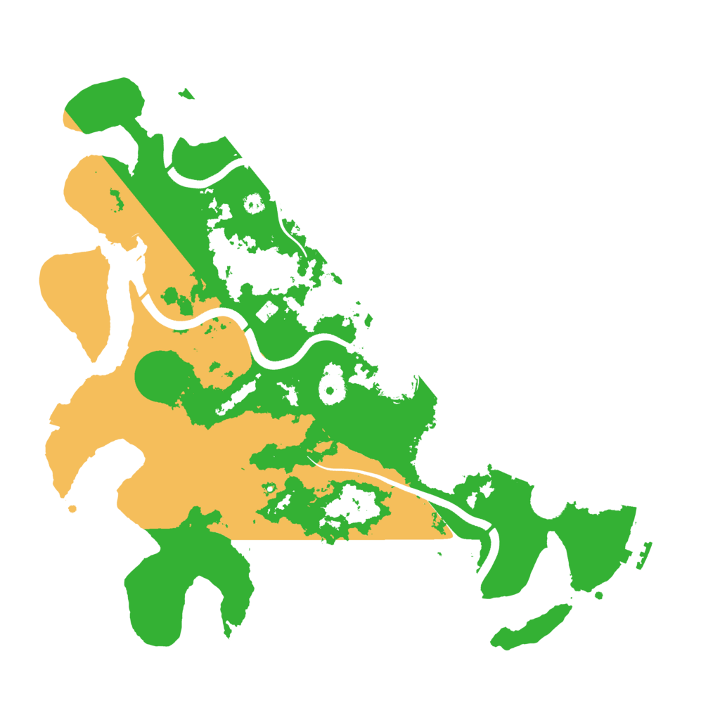 Biome Rust Map: Procedural Map, Size: 3700, Seed: 23513