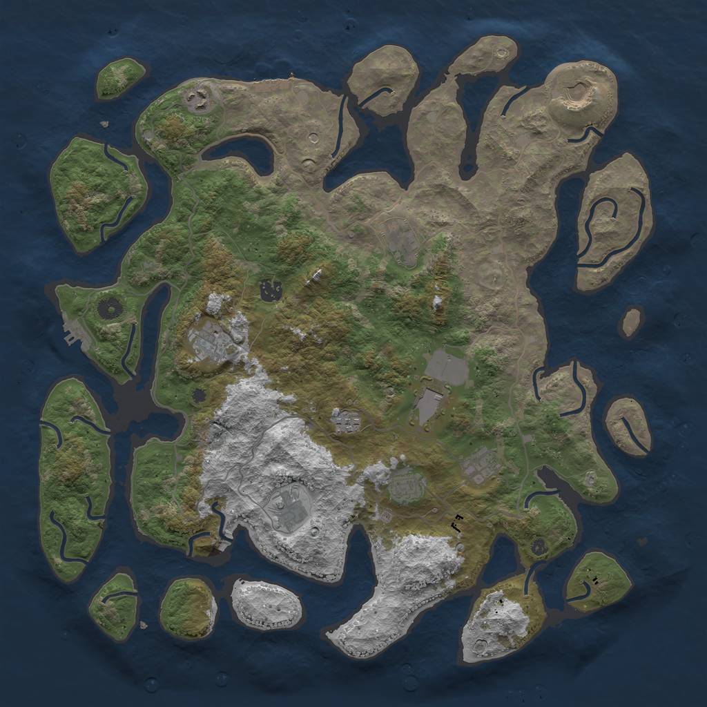 Rust Map: Procedural Map, Size: 4500, Seed: 902573108, 15 Monuments