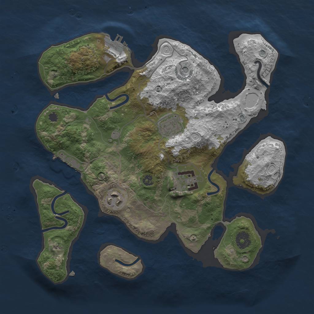 Rust Map: Procedural Map, Size: 2900, Seed: 739648, 11 Monuments