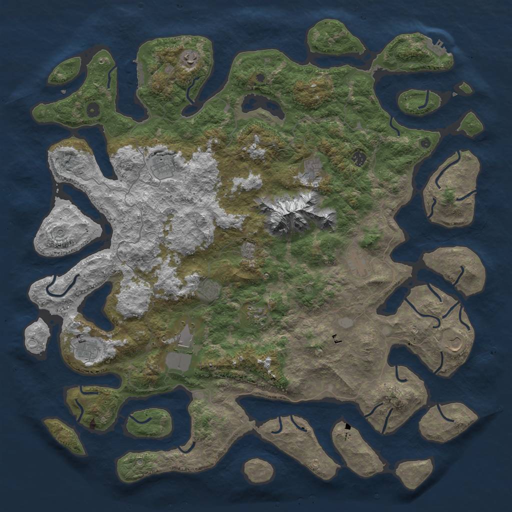 Rust Map: Procedural Map, Size: 5400, Seed: 26946, 19 Monuments