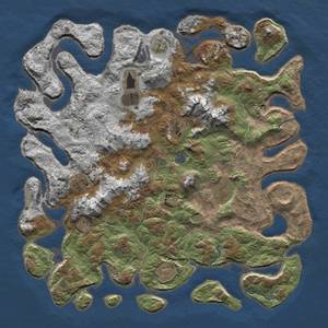 Thumbnail Rust Map: Procedural Map, Size: 5000, Seed: 2077234205, 15 Monuments