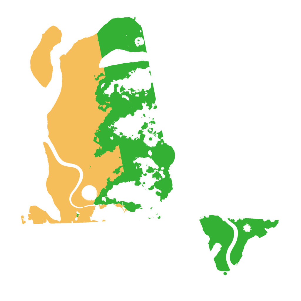 Biome Rust Map: Procedural Map, Size: 3500, Seed: 80085
