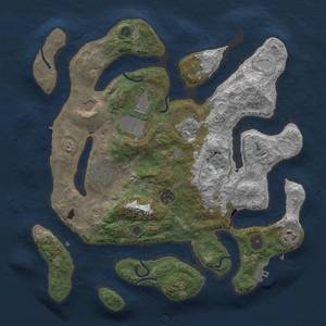 Thumbnail Rust Map: Procedural Map, Size: 3500, Seed: 80085, 18 Monuments