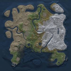 Thumbnail Rust Map: Procedural Map, Size: 3900, Seed: 21974102, 16 Monuments