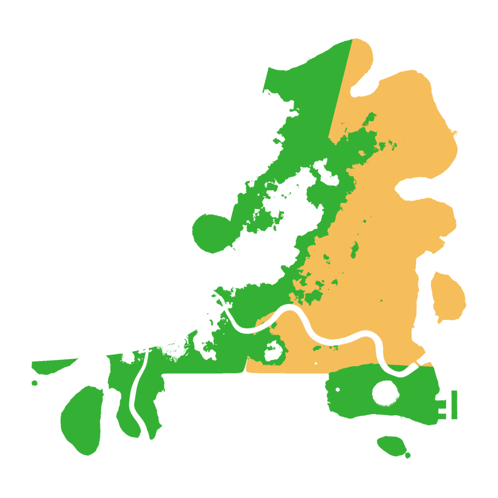 Biome Rust Map: Procedural Map, Size: 3500, Seed: 19524