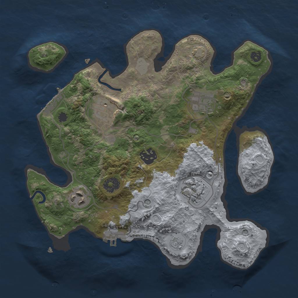 Rust Map: Procedural Map, Size: 2800, Seed: 190600, 13 Monuments
