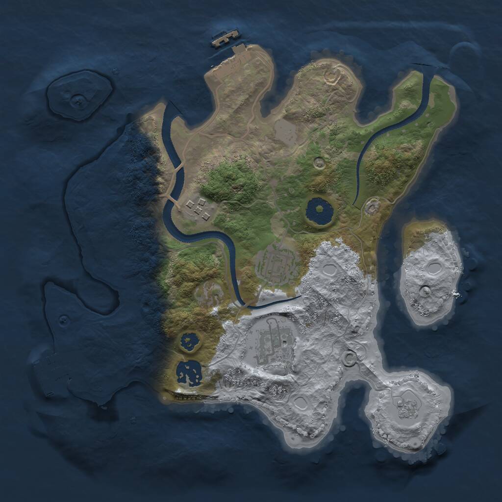 Rust Map: Procedural Map, Size: 2800, Seed: 190600, 8 Monuments
