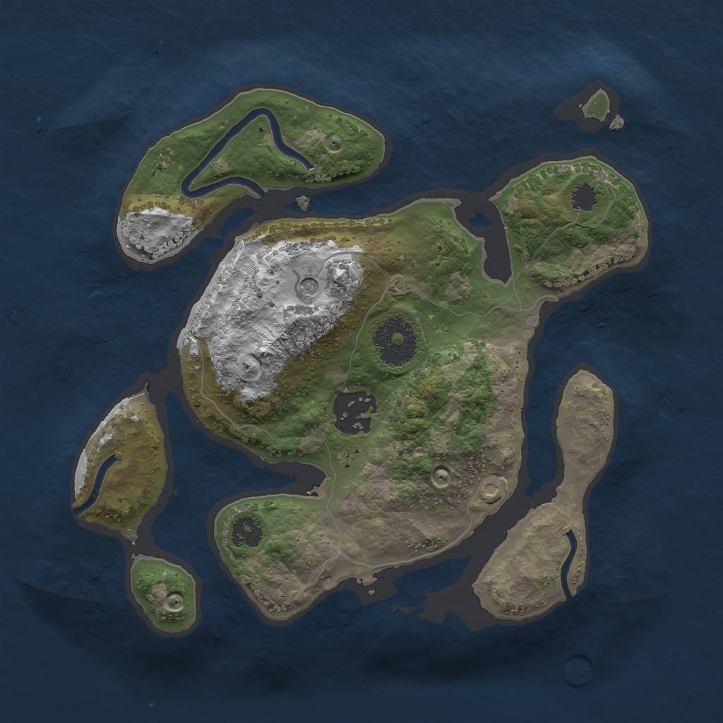 Rust Map: Procedural Map, Size: 2430, Seed: 1248, 4 Monuments