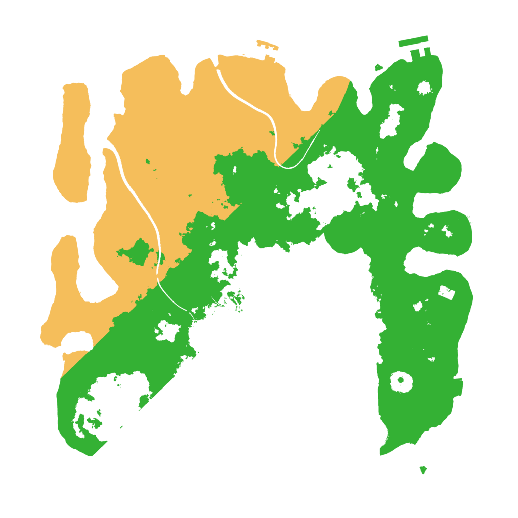 Biome Rust Map: Procedural Map, Size: 3500, Seed: 5210