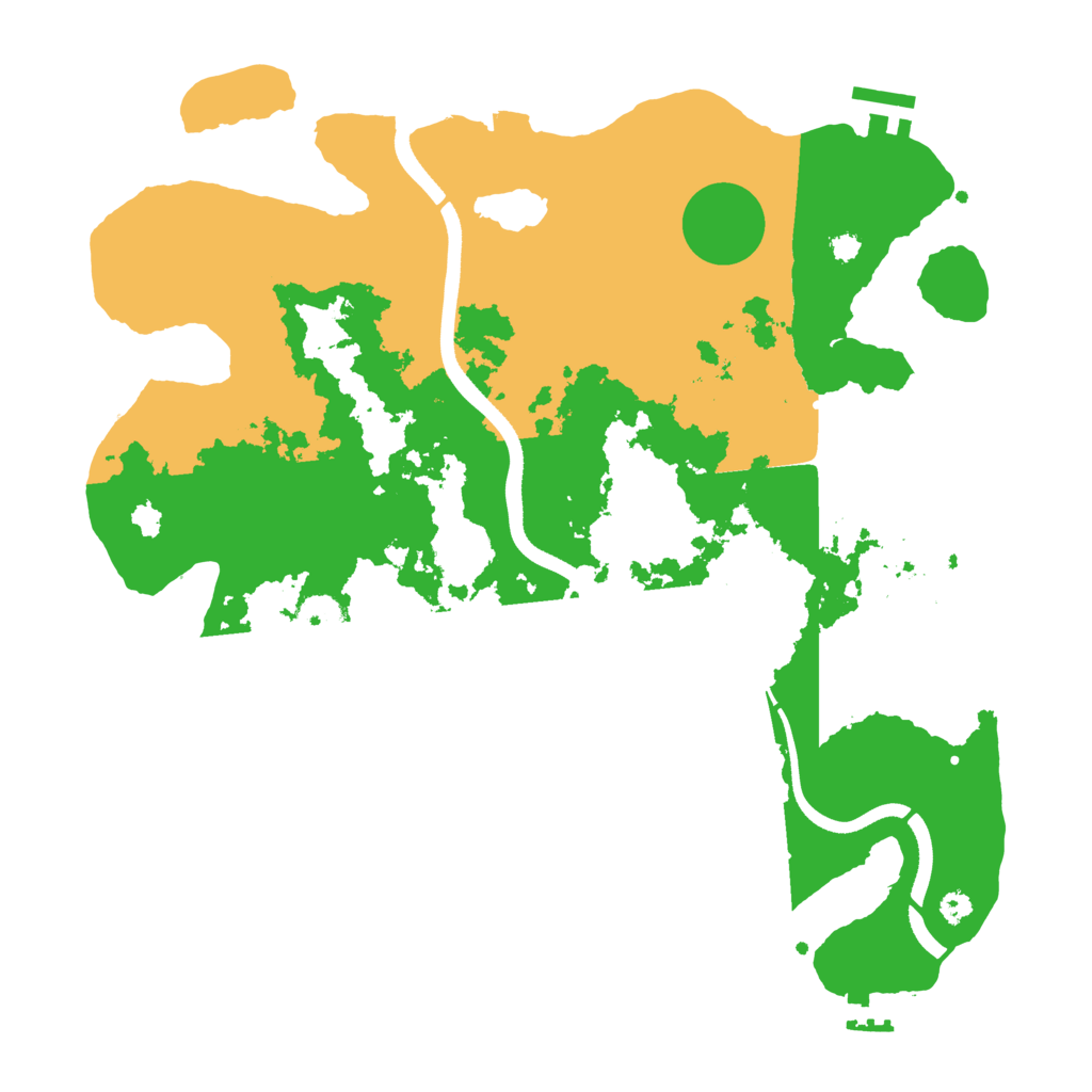Biome Rust Map: Procedural Map, Size: 3500, Seed: 122605299