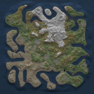 Thumbnail Rust Map: Procedural Map, Size: 4498, Seed: 4995, 16 Monuments