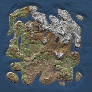 Thumbnail Rust Map: Procedural Map, Size: 3500, Seed: 1949551982, 15 Monuments