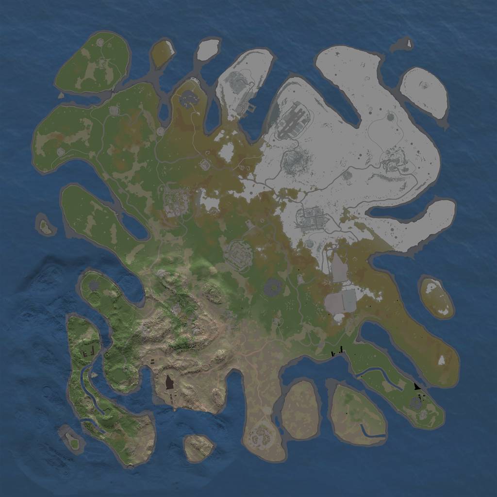 Rust Map: Procedural Map, Size: 4000, Seed: 233342672, 15 Monuments