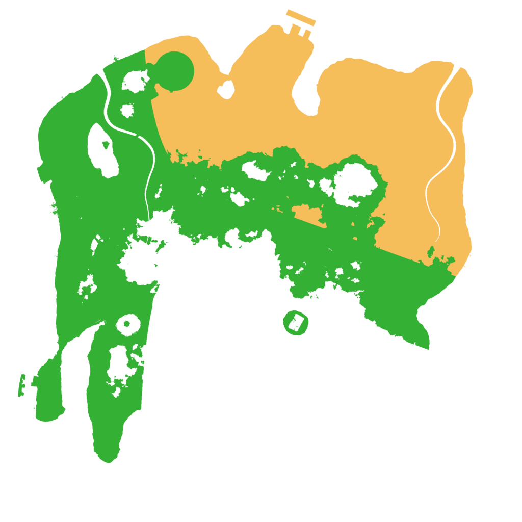 Biome Rust Map: Procedural Map, Size: 3500, Seed: 515492