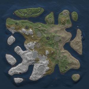 Thumbnail Rust Map: Procedural Map, Size: 3750, Seed: 6942069, 16 Monuments