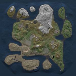 Thumbnail Rust Map: Procedural Map, Size: 3500, Seed: 29364, 13 Monuments