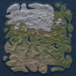 Thumbnail Rust Map: Procedural Map, Size: 6000, Seed: 20201202, 17 Monuments