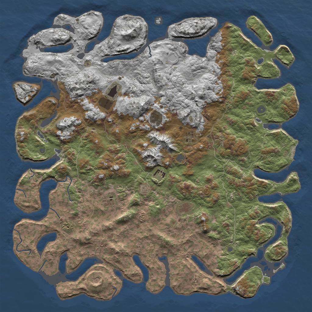Rust Map: Procedural Map, Size: 6000, Seed: 20201202, 15 Monuments