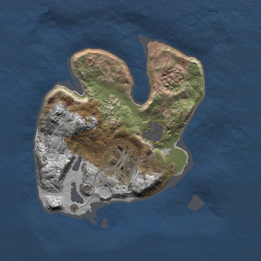 Rust Map: Procedural Map, Size: 2000, Seed: 49814, 6 Monuments