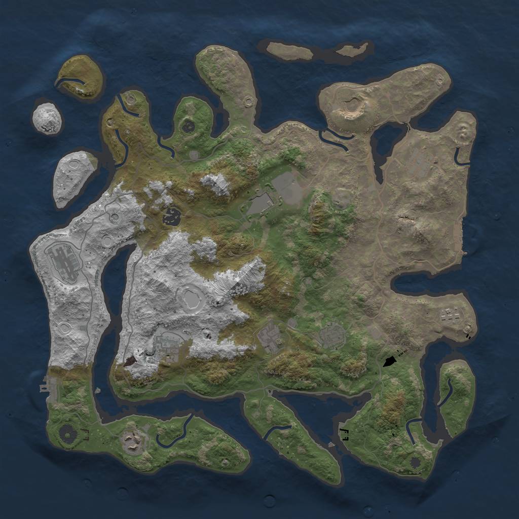 Rust Map: Procedural Map, Size: 4250, Seed: 8563213, 21 Monuments