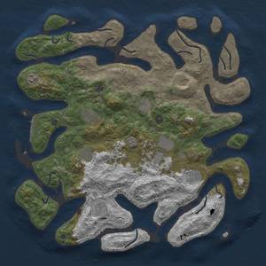 Thumbnail Rust Map: Procedural Map, Size: 4500, Seed: 1489761254, 14 Monuments