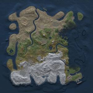 Thumbnail Rust Map: Procedural Map, Size: 3900, Seed: 3090, 16 Monuments