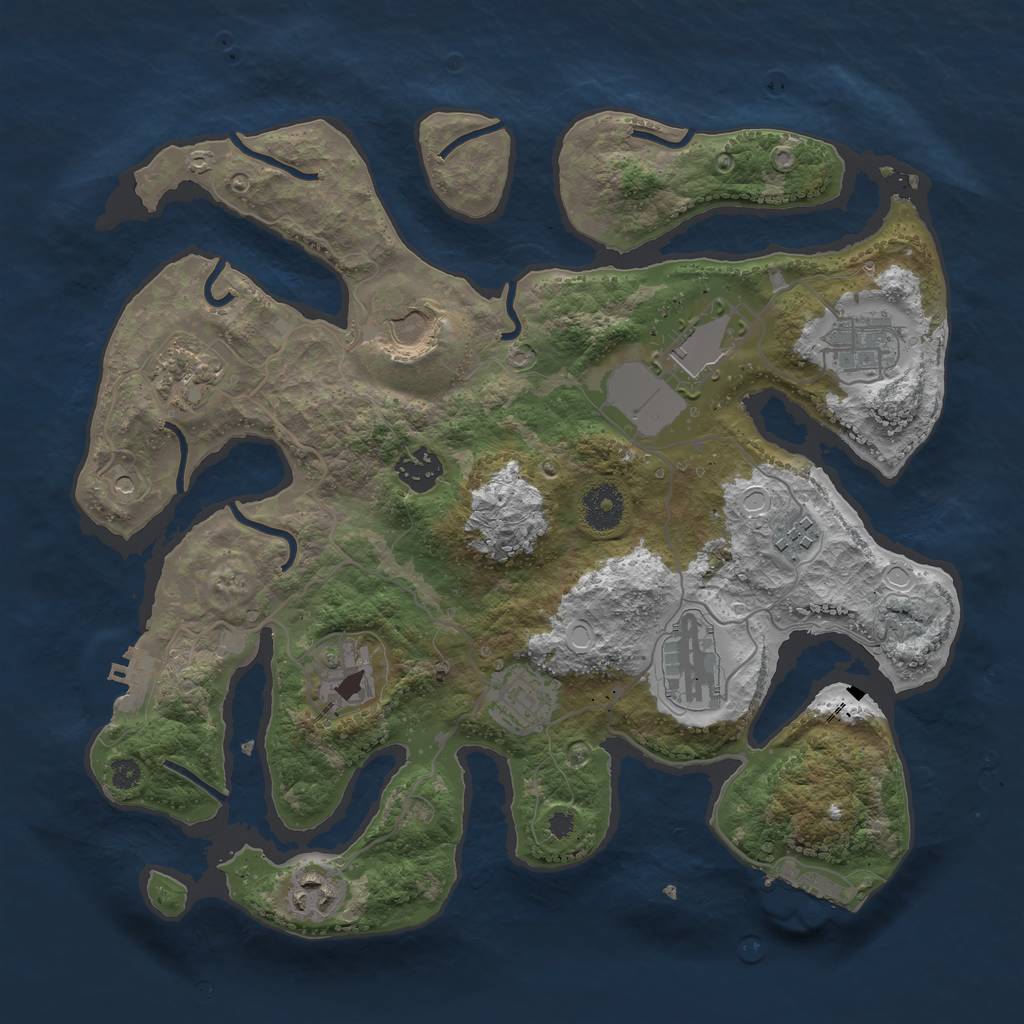 Rust Map: Procedural Map, Size: 3500, Seed: 15987, 21 Monuments