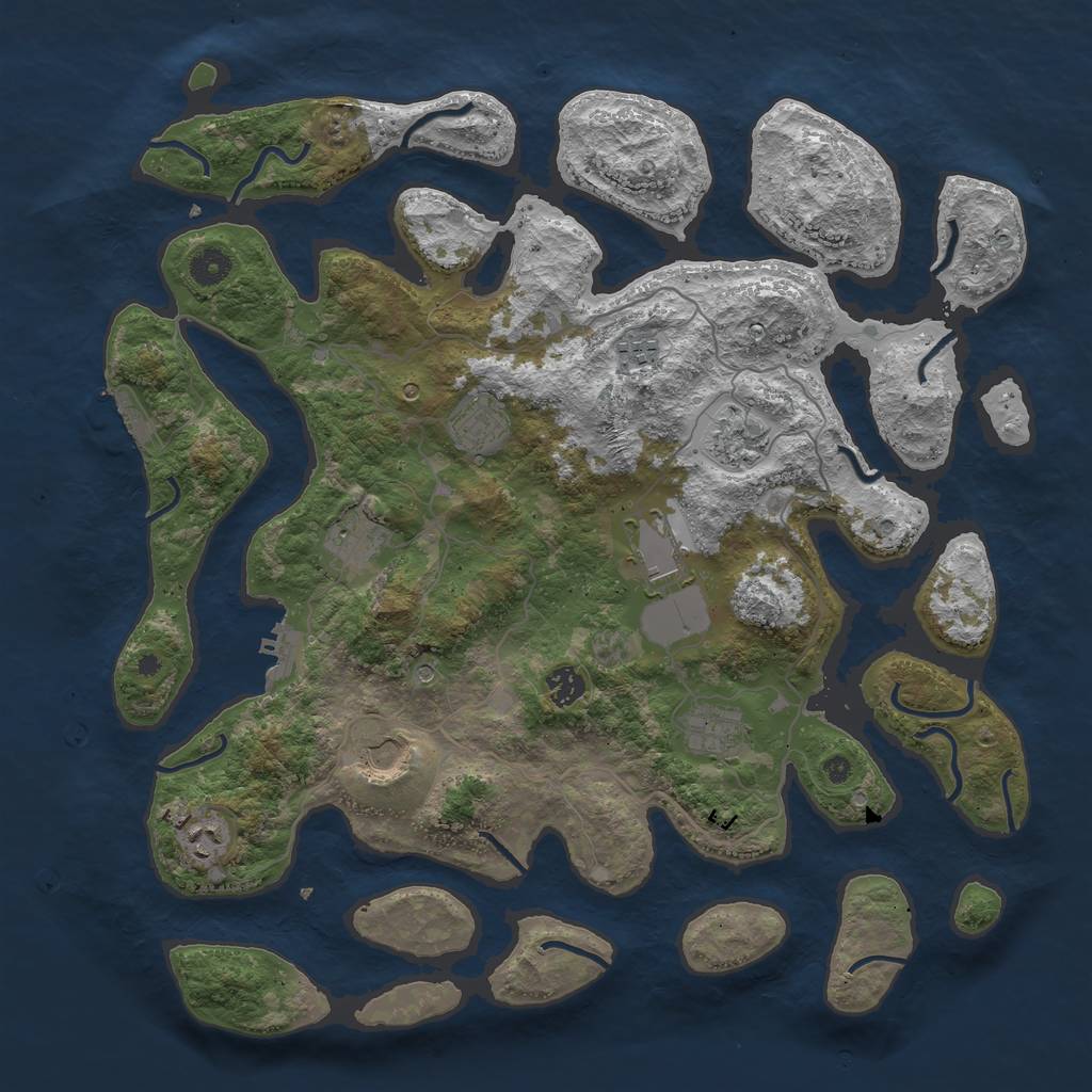 Rust Map: Procedural Map, Size: 4250, Seed: 811, 14 Monuments