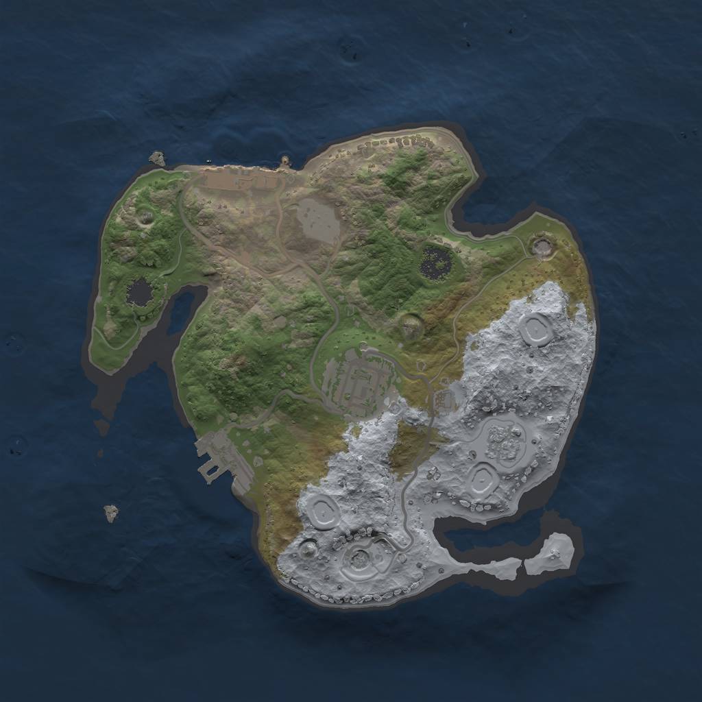 Rust Map: Procedural Map, Size: 2200, Seed: 13, 8 Monuments