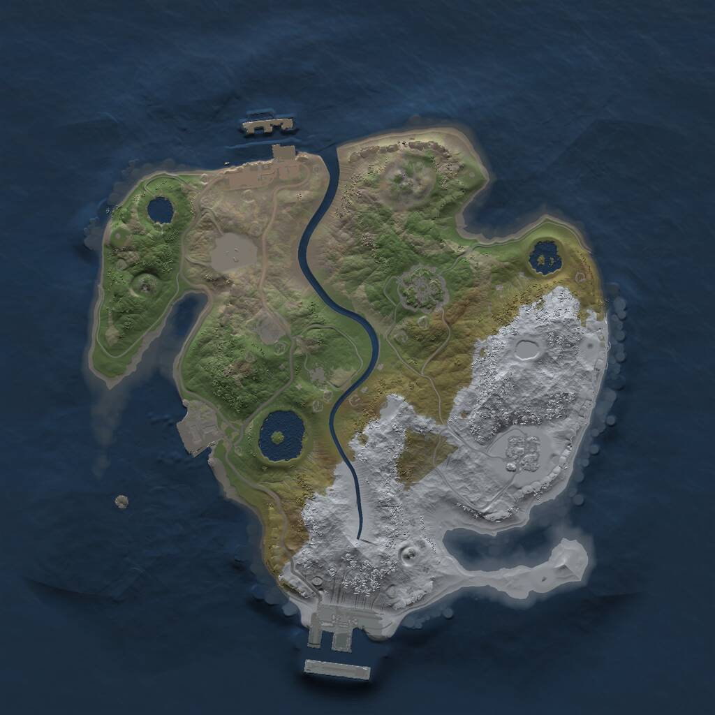 Rust Map: Procedural Map, Size: 2200, Seed: 13, 5 Monuments