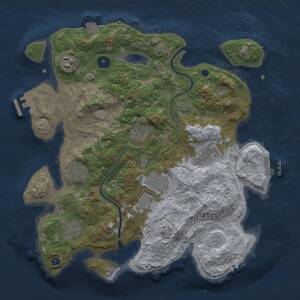 Thumbnail Rust Map: Procedural Map, Size: 3500, Seed: 1137, 12 Monuments