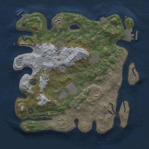 Thumbnail Rust Map: Procedural Map, Size: 3500, Seed: 797275345, 14 Monuments