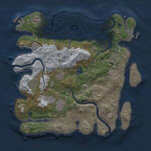 Thumbnail Rust Map: Procedural Map, Size: 3500, Seed: 797275345, 13 Monuments