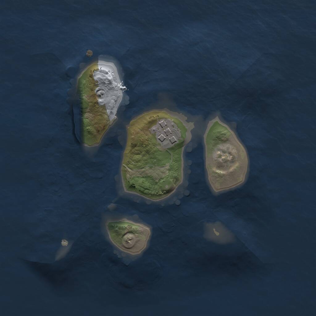 Rust Map: Procedural Map, Size: 1875, Seed: 2000, 2 Monuments