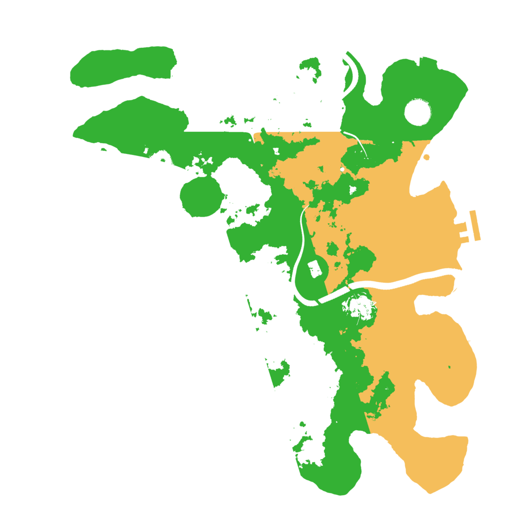 Biome Rust Map: Procedural Map, Size: 3500, Seed: 614289591