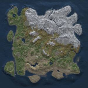 Thumbnail Rust Map: Procedural Map, Size: 4000, Seed: 455455, 11 Monuments