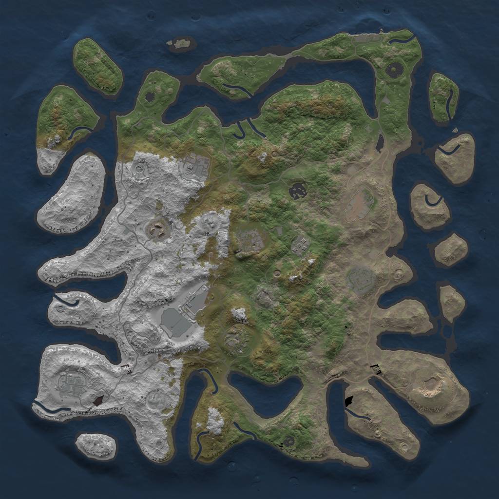Rust Map: Procedural Map, Size: 4500, Seed: 1934, 15 Monuments