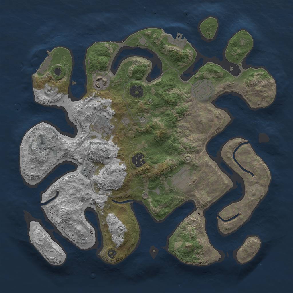 Rust Map: Procedural Map, Size: 3294, Seed: 4597, 14 Monuments