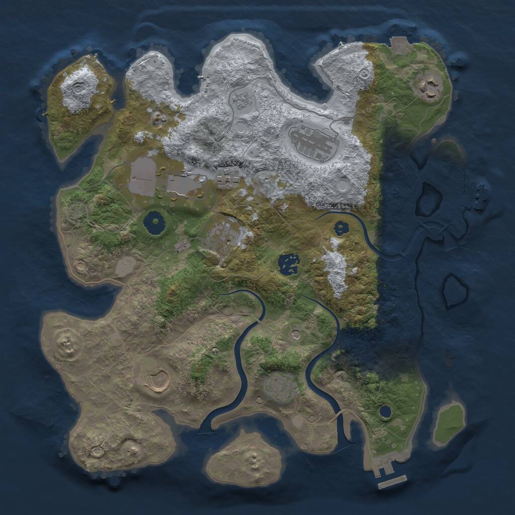 Rust Map: Procedural Map, Size: 3500, Seed: 112022021, 14 Monuments
