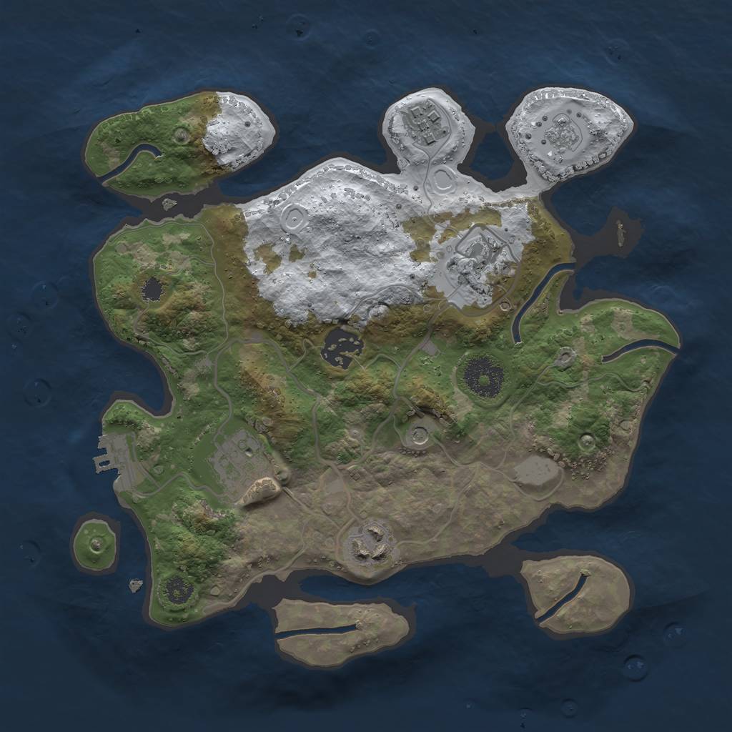Rust Map: Procedural Map, Size: 2750, Seed: 1251, 13 Monuments