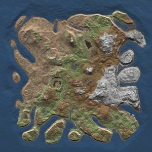 Thumbnail Rust Map: Procedural Map, Size: 4000, Seed: 968, 12 Monuments