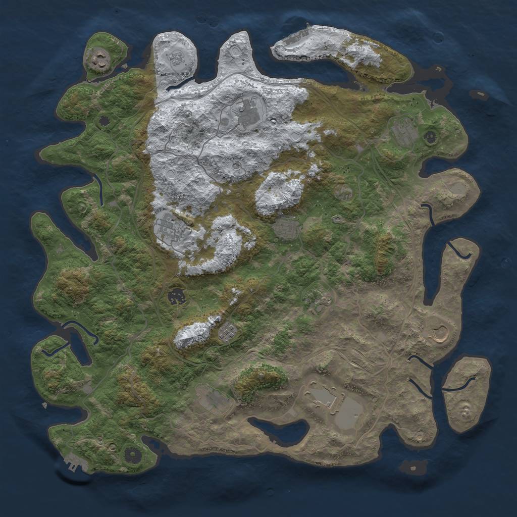 Rust Map: Procedural Map, Size: 4500, Seed: 13517318, 20 Monuments