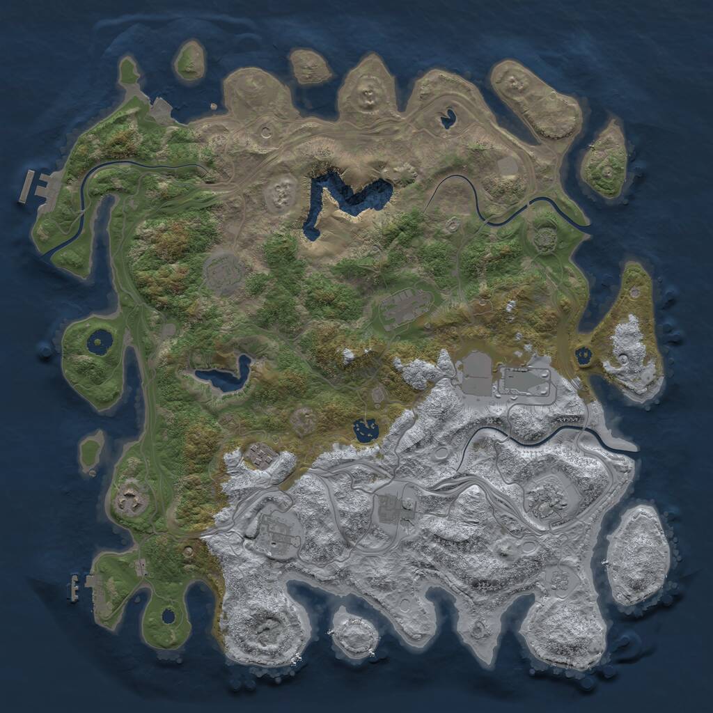 Rust Map: Procedural Map, Size: 4250, Seed: 5891480, 15 Monuments
