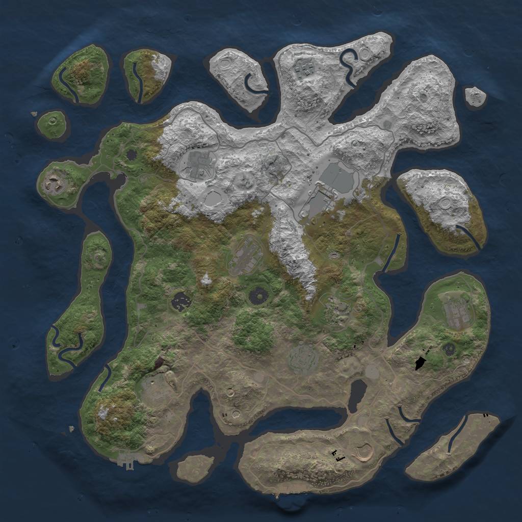 Rust Map: Procedural Map, Size: 4250, Seed: 16788, 19 Monuments