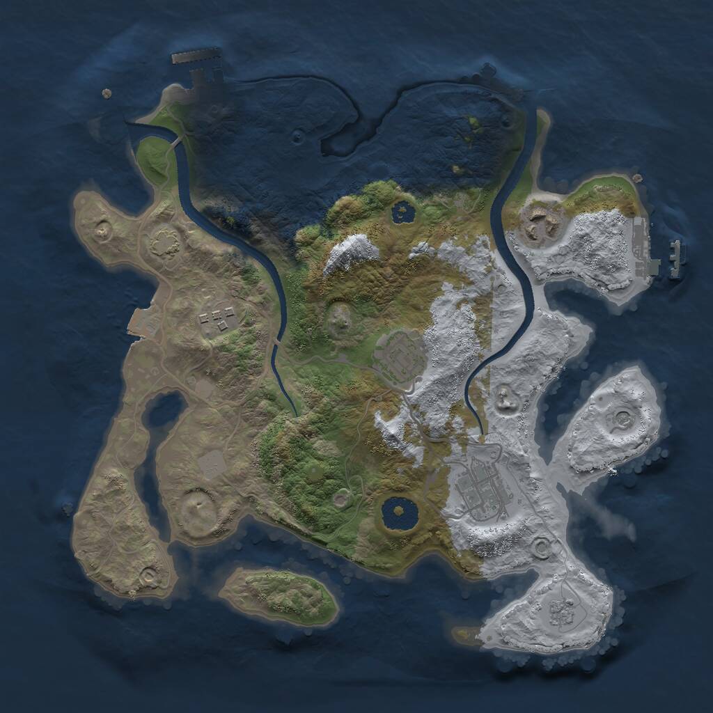 Rust Map: Procedural Map, Size: 3000, Seed: 112746980, 10 Monuments