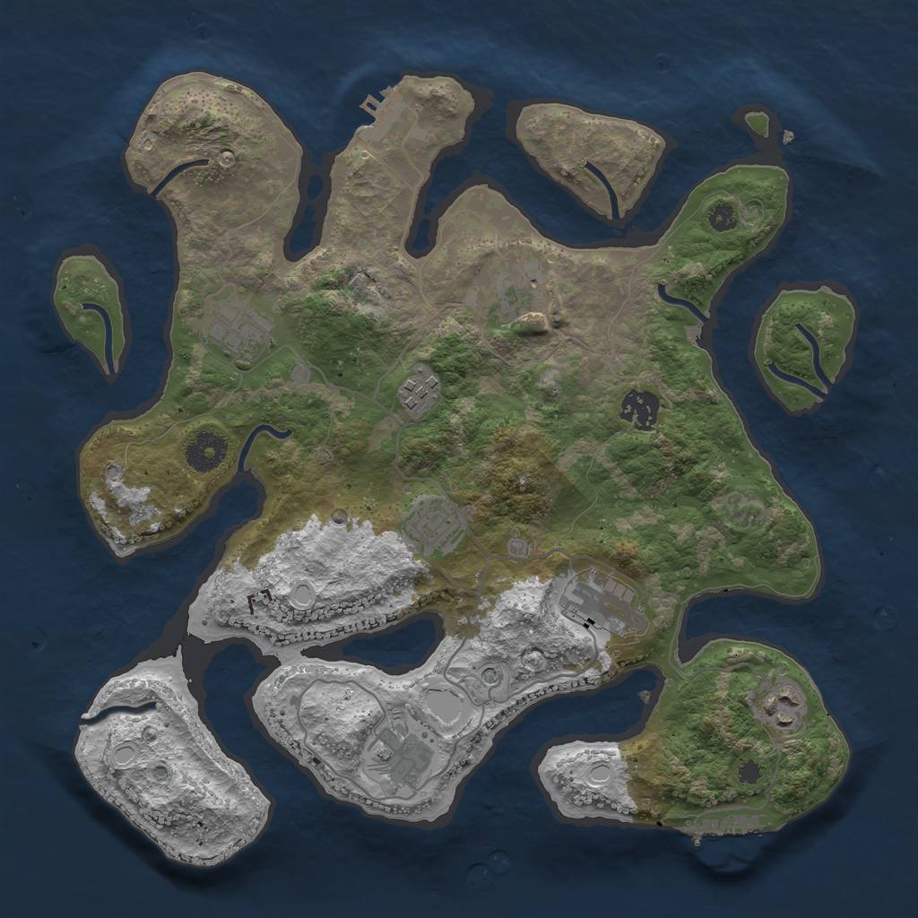 Rust Map: Procedural Map, Size: 3464, Seed: 2147483647, 19 Monuments