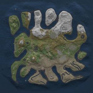 Thumbnail Rust Map: Procedural Map, Size: 3500, Seed: 342618820, 12 Monuments