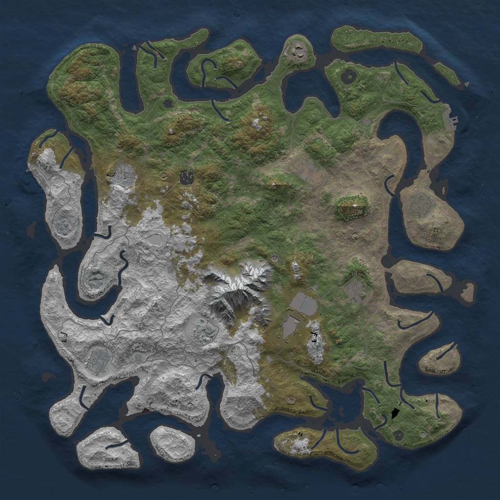 Rust Map: Procedural Map, Size: 5000, Seed: 17896, 21 Monuments