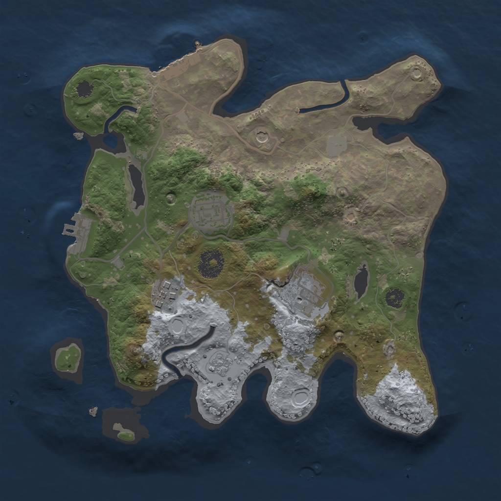 Rust Map: Procedural Map, Size: 2700, Seed: 392973982, 12 Monuments