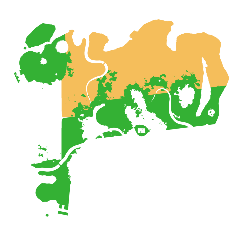 Biome Rust Map: Procedural Map, Size: 3500, Seed: 666999666